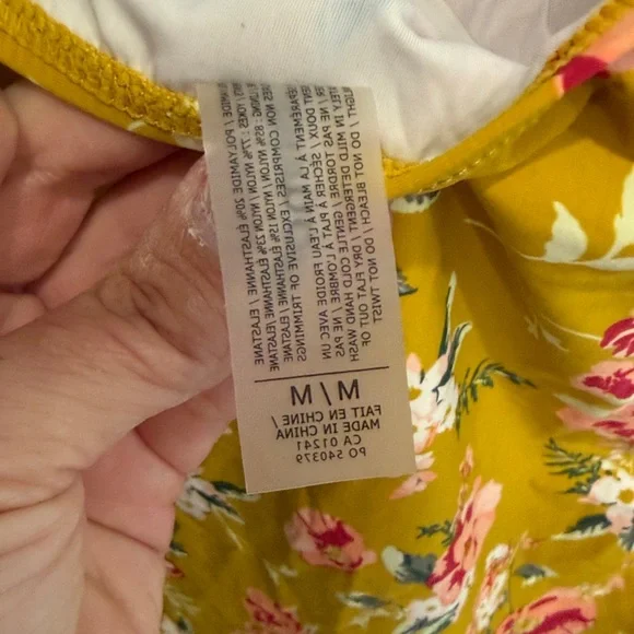 Simons Floral Mustard Swimsuit - Picture 5 of 8